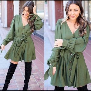 Long sleeve dress.